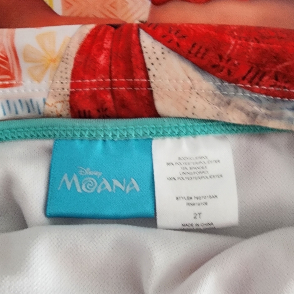 Disney Store Moana Swim Suit 2pc.  Girls Size:  2T       NWOTS - Picture 5 of 5